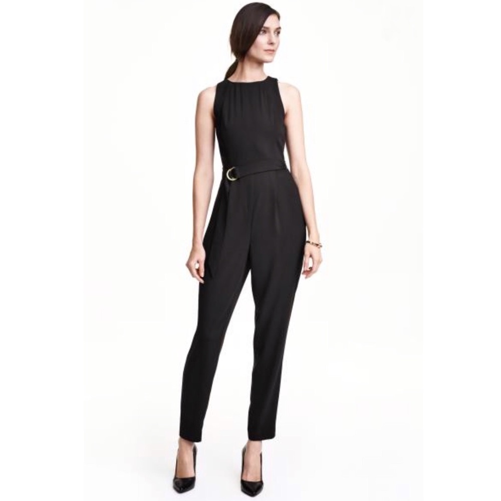 H&M sleeveless jumpsuit black